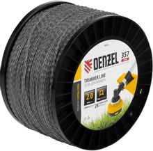Изображение товара Леска для садовых триммеров DENZEL 96822 2 мм 357 м - прочная и долговечная