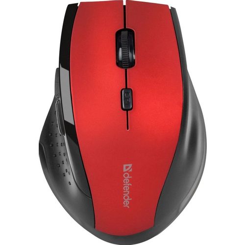 Мышь беспроводная Defender Accura MM-365, радио, оптическая, USB, 1600dpi, красный [52367]