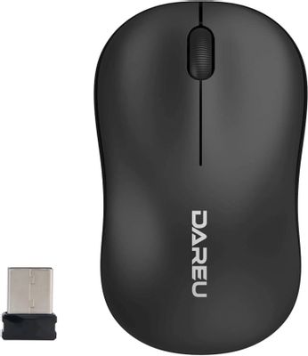 Мышь DAREU LM106G, оптическая, беспроводная, USB, черный [lm106g black]