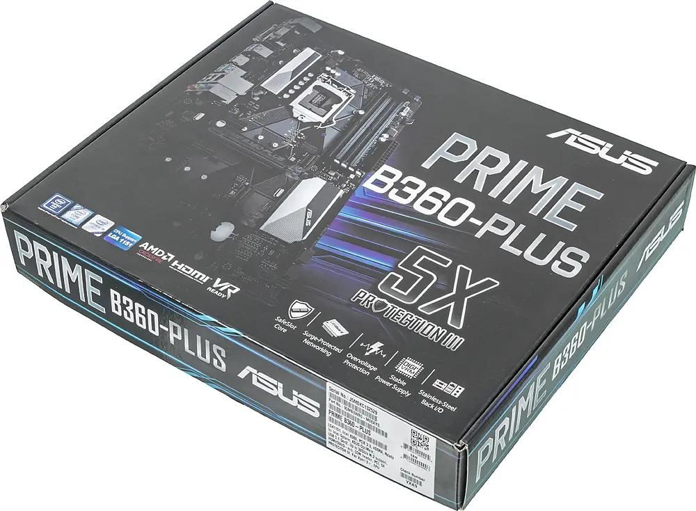 ASUS PRIME B360 PLUS LGA 1151v2 Intel B360 ATX Ret 1052605