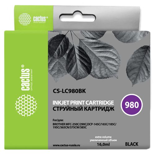 Картридж Cactus CS-LC980BK, черный / CS-LC980BK