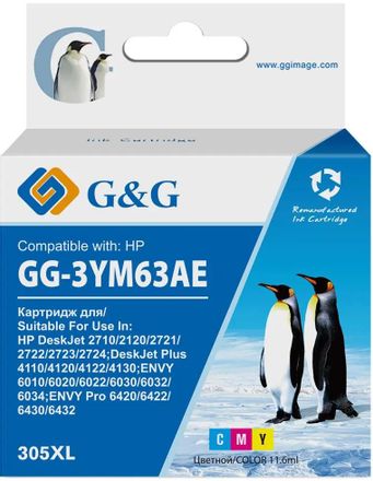 Картридж G&G GG-3YM63AE, 305XL, многоцветный / GG-3YM63AE
