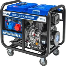 Изображение товара Дизельный генератор ТСС SDG 7500EH3UA 7.5 кВт на колёсах с АКБ