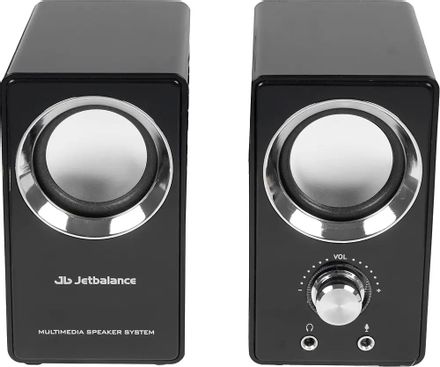 Колонки Jetbalance JB-116 2.0 черный 6Вт портативные
