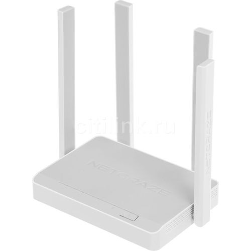 Wi-Fi роутер KEENETIC Netcraze Speedster, Wi-Fi 5, AC1200, 2.4/5ГГц, 4 WAN/LAN, белый [nc-3013]