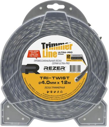 Леска для триммеров REZER Ultra-pro TRI-TWIST,  3мм, 145м [03.007.00133]