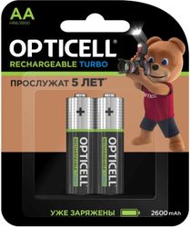 Изображение товара Аккумуляторные батарейки AA OPTICELL Turbo 2600 мАч, 2 шт Изображение товара Аккумуляторные батарейки AA OPTICELL Turbo 2600 мАч, 2 шт