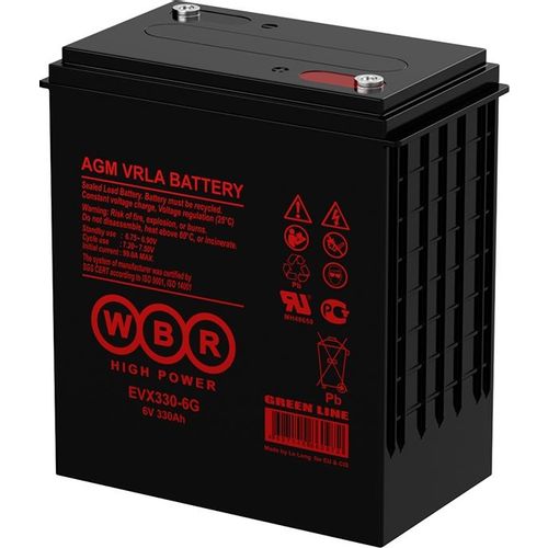 Аккумуляторная батарея WBR EVX330-6G для ИБП, 6В, 330Ач [evx330-6g wbr]