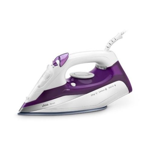 Утюг UFESA Xenon, с паровым ударом, 3000Вт, белый и бордовый