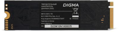 SSD накопитель Digma Meta S69 DGSM4002TS69T 2ТБ, M.2 2280, PCIe 4.0 x4,  NVMe,  M.2,  rtl