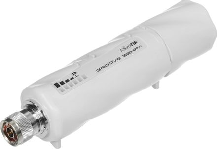 Точка доступа MIKROTIK Groove 52,  N150,  2.4/5ГГц,  1xRJ45,  серый [rbgroove52hpn]