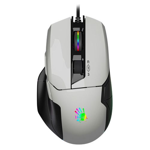 Мышь проводная A4TECH Bloody W70 Max, игровая, оптическая, USB, 10000dpi, белый и черный [w70 max (panda white)]