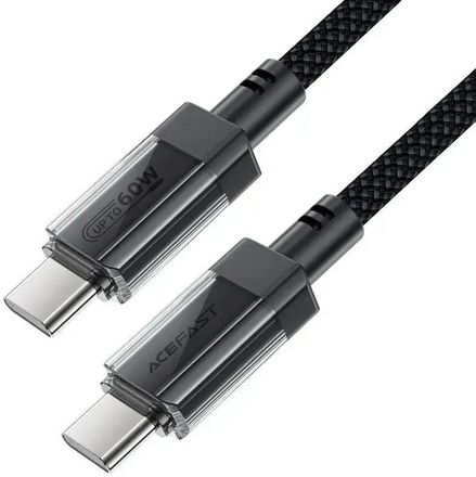 Кабель ACEFAST C12-03,  USB Type-C (m) -  USB Type-C (m),  1.2м,  3A,  черный [af-c12-03-bk]