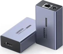 Изображение товара Адаптер аудио-видео UGREEN CM609 HDMI m-RJ45 ver 1.4 с ферритовым фильтром черный
