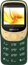 Изображение товара MAXVI K200 Зеленый компактный кнопочный сотовый телефон с камерой FM Bluetooth