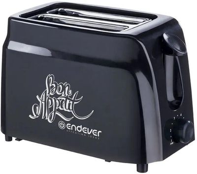 Обзор товара тостер Endever Skyline ST-112, черный/рисунок [80804 ...