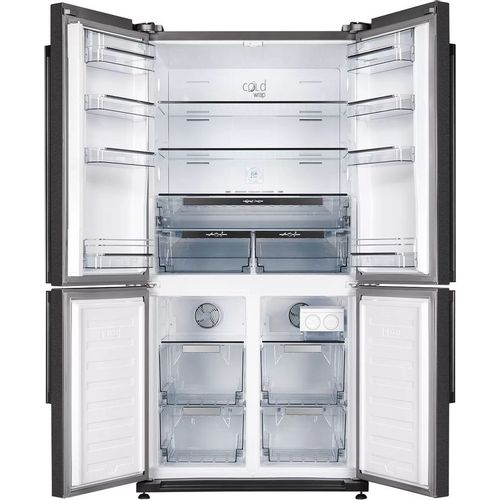 Холодильник трехкамерный KUPPERSBERG NMFV 18591 DX Side by Side, темный металл
