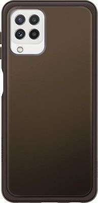 Чехол (клип-кейс) Samsung Soft Clear Cover, для Samsung Galaxy A22, противоударный, черный [ef-qa225tbegru]