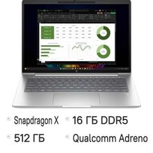 Изображение товара Ноутбук HP ProBook 4 G1q 14 IPS Qualcomm Snapdragon Windows 11 Pro серебристый