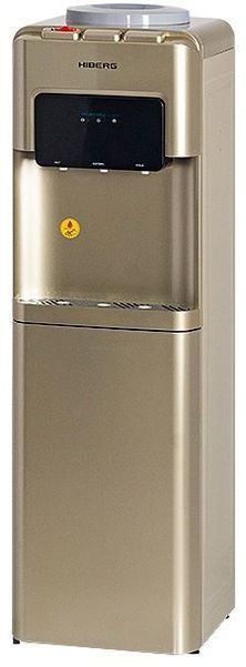 Кулер HIBERG FK-603G, напольный, компрессорный, кнопка, золотистый [00000253398]