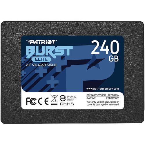 240ГБ SSD накопитель Patriot Burst Elite PBE240GS25SSDR 2.5″, SATA III, SATA — цена и наличие 240ГБ SSD накопитель Patriot Burst Elite PBE240GS25SSDR 2.5″, SATA III, SATA