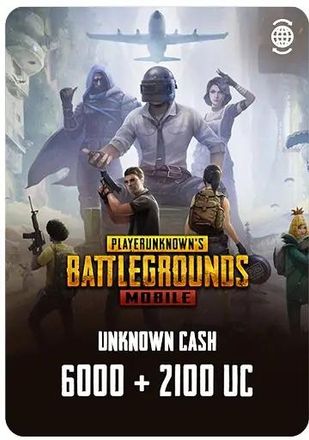 Пополнение игровой валюты PUBG MOBILE 6000 + 2100 UC, регион: Россия, Весь мир