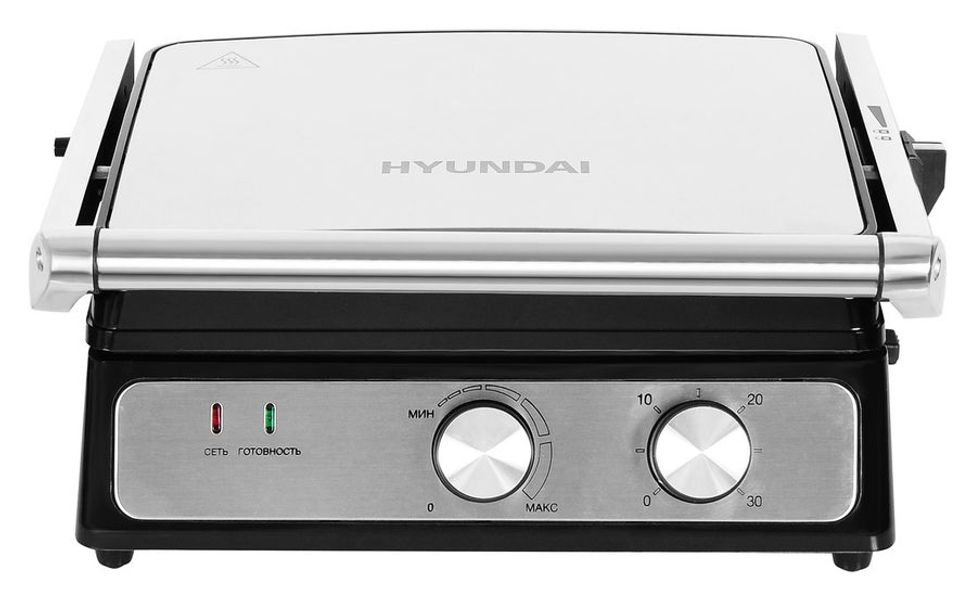 Электрогриль Hyundai HYG-2040,  серебристый