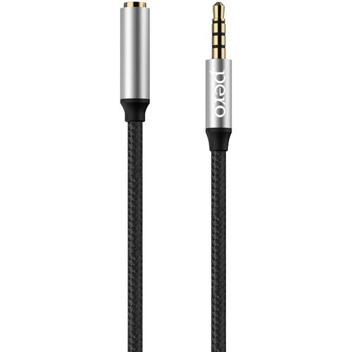 Кабель PERO MC-03, Jack 3.5 (m) - Jack 3.5 (f), черный [prmc-031mb]