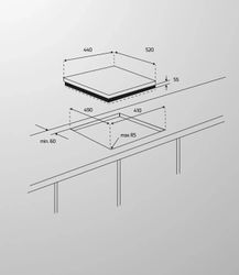 Газовая варочная панель Simfer H45N35S525, черный