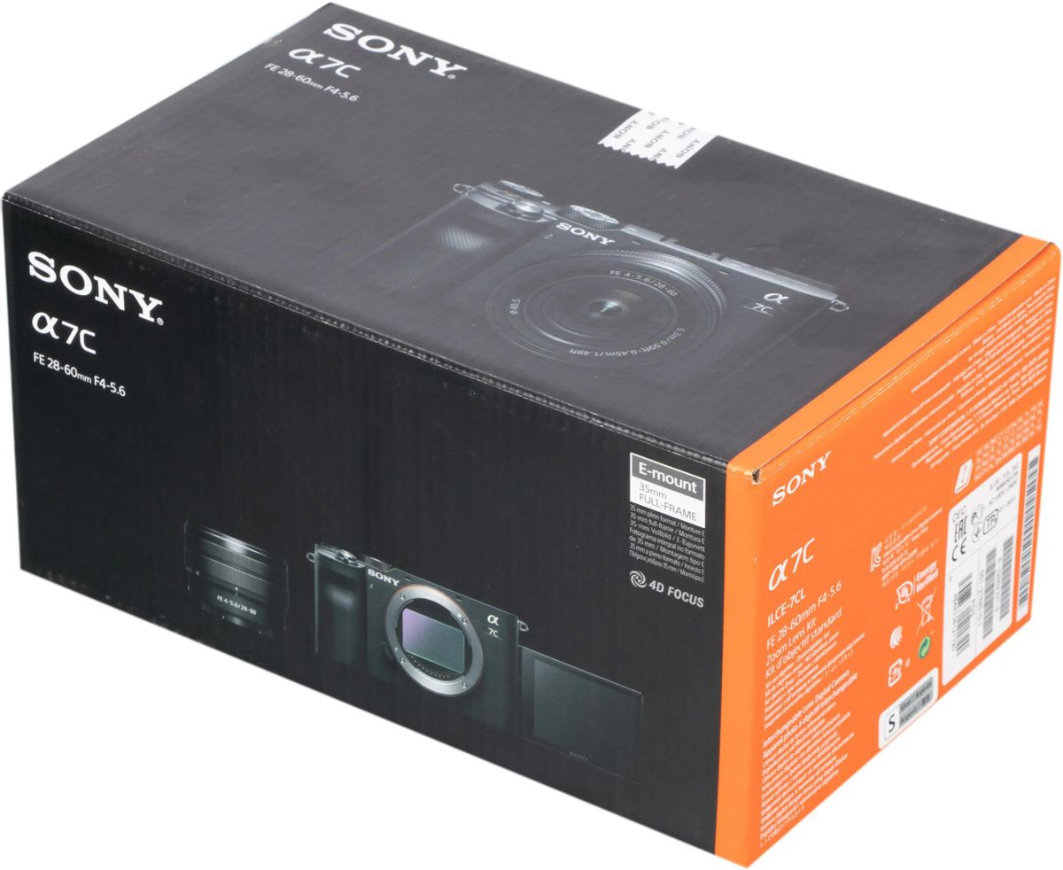 Беззеркальный фотоаппарат Sony Alpha a7C kit ( FE 28–60 мм f/4–5.6),  серебристый/ черный [ilce7cls.cec] – купить в Ситилинк | 1517600