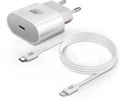 Изображение товара Сетевое зарядное устройство BORASCO USB-C, 8-pin Lightning, 20Вт, 3A, белый [50636]