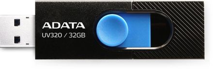 Флешка USB A-Data UV320 32ГБ, USB3.2, черный [auv320-32g-rbkbl]
