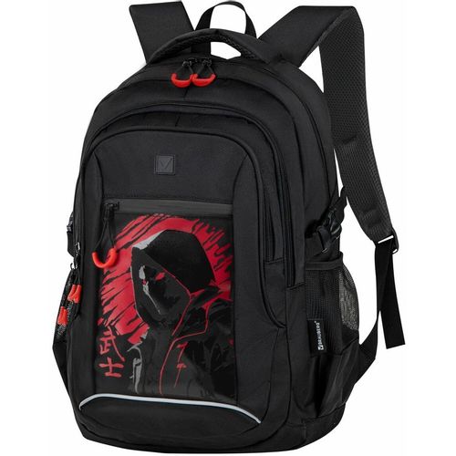 Рюкзак BRAUBERG Content Red Moon, 36.4х47.8х5.8 см, 0.76кг, черный [273843]