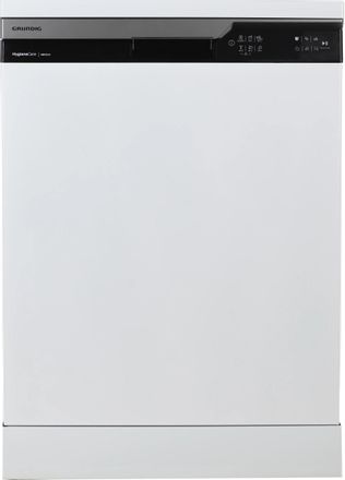 Посудомоечная машина GRUNDIG GNFP4551W, полноразмерная, напольная, 59.8см, загрузка 15 комплектов, белая