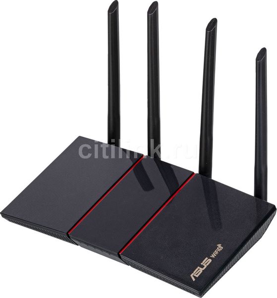 Wi-Fi роутер ASUS RT-AX55,  AX1800,  черный