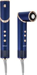 Фен KitFort КТ-4241, синий и золотистый