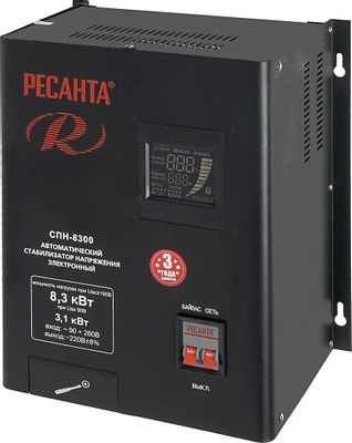 Стабилизатор напряжения Ресанта СПН-8300, черный [63/6/27] – купить в ...