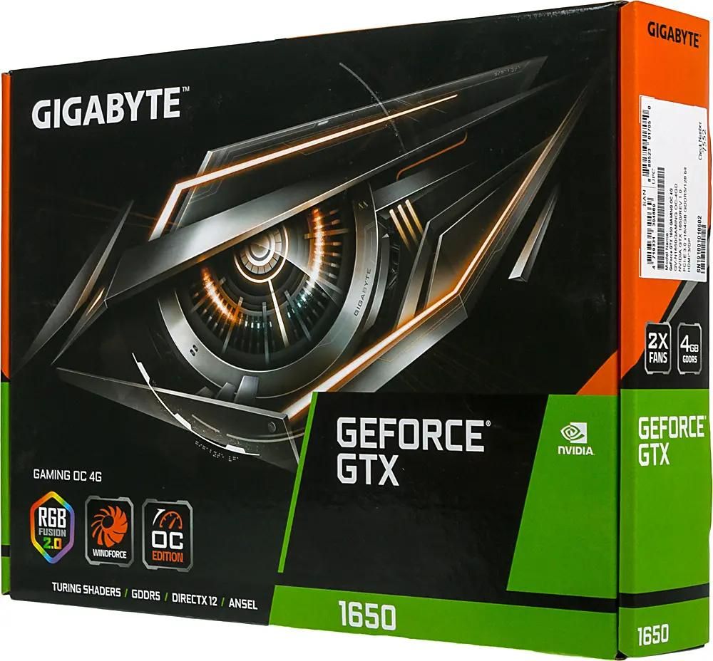 Gigabyte NVIDIA GeForce GTX 1650 GV N1650GAMING OC 4GD 4 GDDR5 OC Ret 1138665