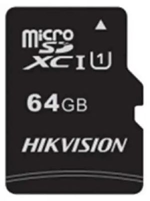 Карта памяти microSDXC UHS-I U1 Hikvision 64 ГБ, 92 МБ/с, Class 10, HS-TF-C1(STD)/64G/ZAZ01X00/OD,  1 шт., без адаптера