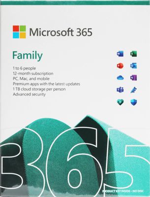 Офисное приложение Microsoft 365 Family AllLng Sub 1YR Online [6gq ...