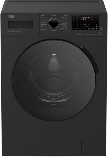 Стиральная машина узкая Beko WSPE6H616A, с фронтальной загрузкой, с паром, 6.5кг, 1200об/мин, инверторная