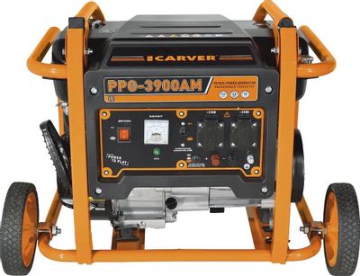Бензиновый генератор CARVER PPG- 3900AM, 220/12 В, 2.8кВт, на колёсах ...