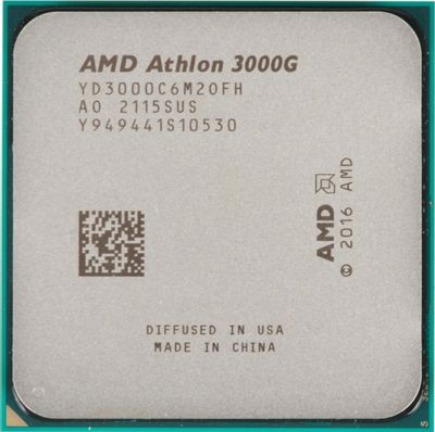 Процессор AMD Athlon 3000G, AM4,  OEM [yd3000c6m2ofh]