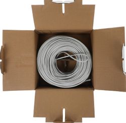 Кабель сетевой Buro BU-CCA-040-100M UTP, кат.5E, 100м, серый