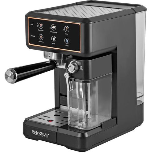 Кофеварка Endever Costa-1091, рожковая, черный /стальной