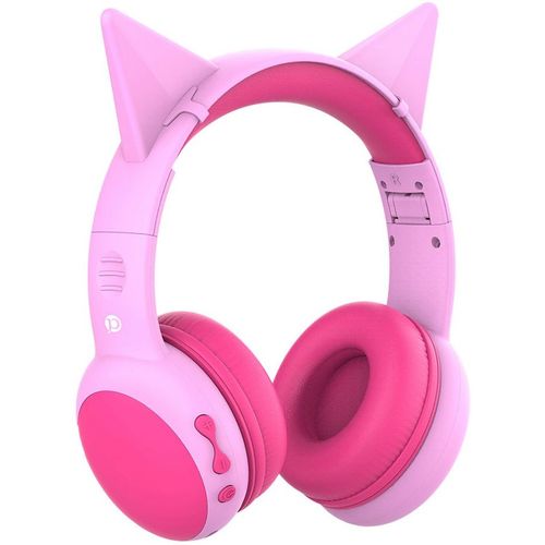 Наушники PERO BH03, Bluetooth, накладные, розовый/красный [pwh-bh03p]