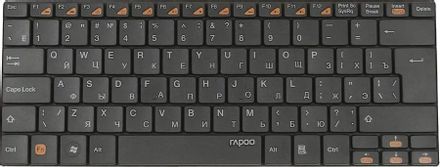Клавиатура Rapoo E9050,  USB, Радиоканал, черный + белый [11670]
