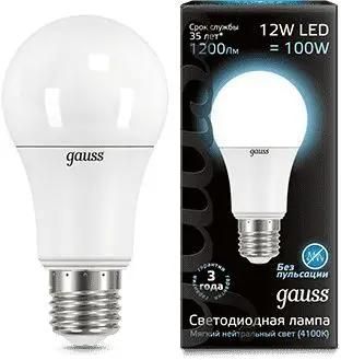 Лампа LED GAUSS E27,  груша, 12Вт, A60, одна шт. [102502212]