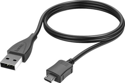 Кабель HAMA 00173891,  micro USB (m) -  USB (m),  1м,  2A,  черный