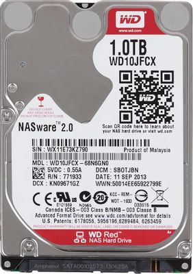 Жесткий диск WD Red WD10JFCX,  1ТБ,  HDD,  SATA III,  2.5"